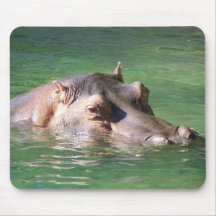 Hippopotamus Swimming On The Surface Mousepad