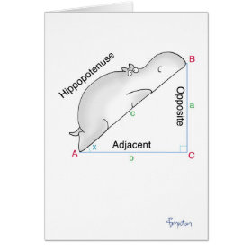 HIPPOPOTENUSE card by Sandra Boynton