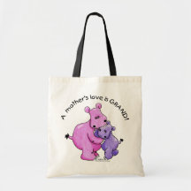 Hippos-A Mother's love is grand! Canvas Bags