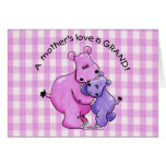 Hippos-A Mother's love is grand! Greeting Cards