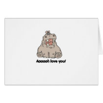 hippos aaaahhh love you cards
