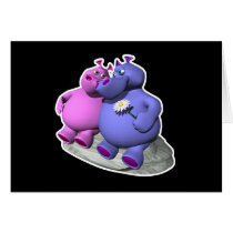 hippos in love card