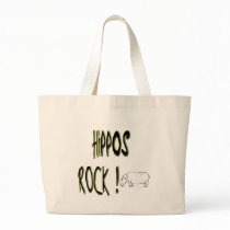 Hippos Rock! Tote Bag by TShirtDotCom Hippos Rock! Tote Bag