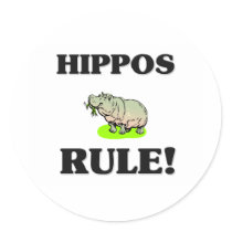 HIPPOS Rule! stickers