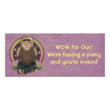 Hippy 60's Long Party Invitations