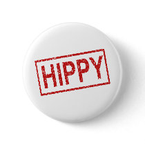 Hippy Pinback Button