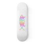 Hippy fish Rainbow Skate Board Deck