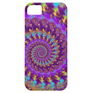 Hippy Fractal Pattern Purple Turquoise &amp; Yellow iPhone 5 Cases