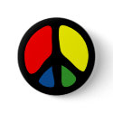 Hippy Groovy Peace Symbol buttons by makelovenotwar Hippy Groovy Peace Symbol buttons