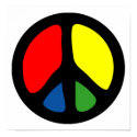 Hippy Groovy Peace Symbol posters