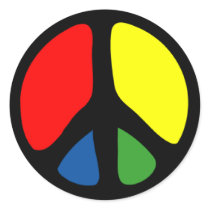 Hippy Groovy Peace Symbol stickers by makelovenotwar Hippy Groovy Peace Symbol stickers