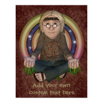 Hippy Meditation Personalized Poster