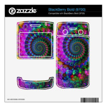 Hippy Rainbow Fractal Art Pattern BlackBerry Bold Skins