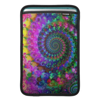 Hippy Rainbow Fractal Pattern Sleeve For Macbook Air