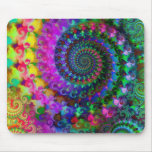 Hippy Rainbow Fractal Pattern Mouse Pad