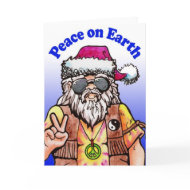 Hippy Santa card
