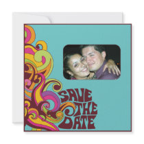 Hippy Save the Date Photo Invitation