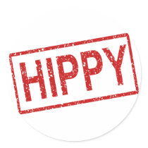 Hippy Round Stickers