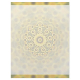 Hippy Sunflower Fractal Mandala Pattern Custom Letterhead