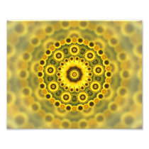 Hippy Sunflower Fractal Mandala Pattern