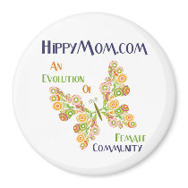 HippyMom Circle Magnet