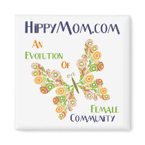 HippyMom Square Magnet
