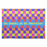 Hipster 70s Be There or Be Square! placemats