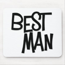 Hipster Best Man mousepads