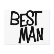 Hipster Best Man postcards