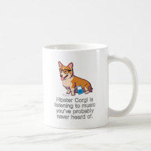 Hipster Corgi Mugs