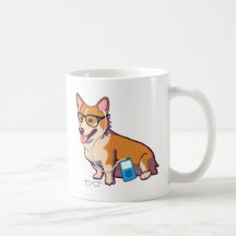 Hipster Corgi (without text) Mug