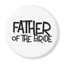 Hipster Father Bride Lite T magnets