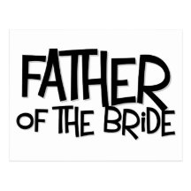 Hipster Father Bride Lite T Post Cards