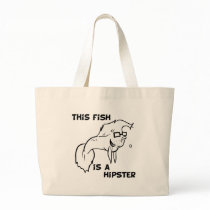 Hipster Fish Canvas Bags