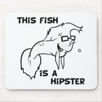 Hipster Fish Mousepads