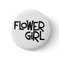 Hipster Flower Girl buttons