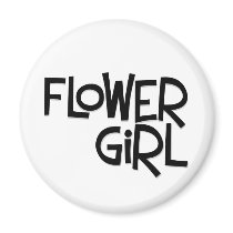 Hipster Flower Girl magnets