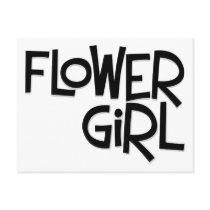 Hipster Flower Girl postcards