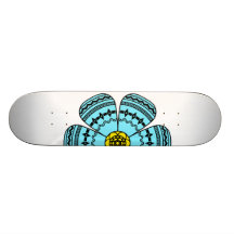 Hipster Flower Skateboard