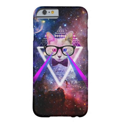 Hipster galaxy cat barely there iPhone 6 case