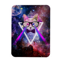 kitty, space, hipster, cool, cat, glasses, universe, geek, nerd, kitty gift, geeky, nebula, eye of providence, hipster cat, spacy kitty, lasers, kitten, tribal, triangle, pattern, aztec, geometrically, providence, hip, fun, animal, premium, flexi, magnet, [[missing key: type_fuji_fleximagne]] with custom graphic design