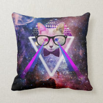 cat, space, hipster, cool, glasses, kitten, galaxy, hipster cat, geek, nerd, cute, kitten gift, geeky, nebula, universe, eye of providence, hipster gift, spacy kitty, lasers, tribal, triangle, pattern, aztec, geometrically, providence, hip, fun, animal, throw pillow, pillows, [[missing key: type_mojo_throwpillo]] with custom graphic design