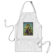 Hipster giraffes apron