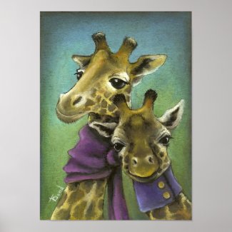 Hipster giraffes print