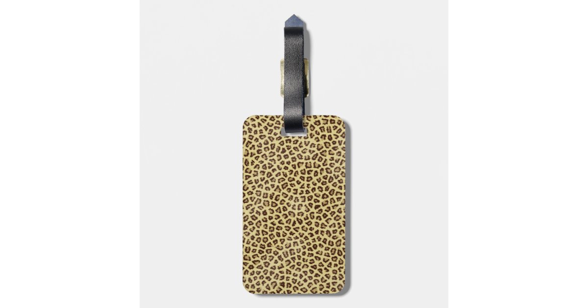 Hipster girly Cheetah Animal Print Pattern Luggage Tag Zazzle