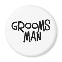 Hipster Groomsman magnets