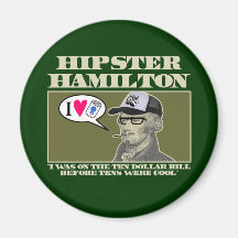 Hipster Hamilton Fridge Magnets