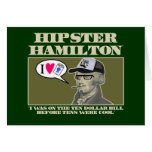 Hipster Hamilton Greeting Card