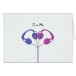 Hipster Headphones (Indigo/Purple) Thank You cards