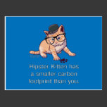 Hipster Kitten Postcard postcards